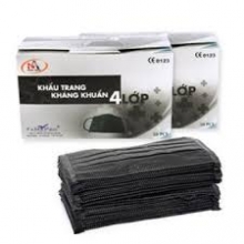  Hộp khẩu Trang Y Tế 4 Lớp Than Hoạt Tính Nam Anh màu đen
